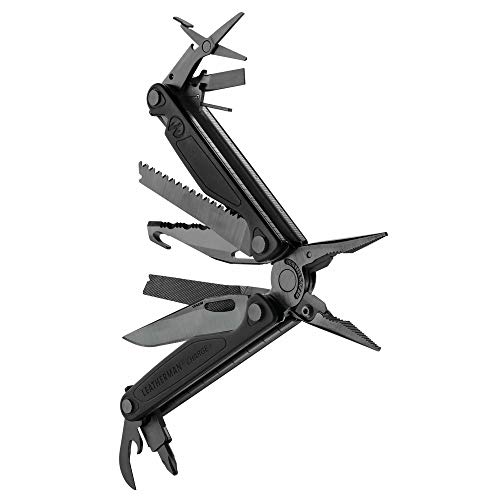 LEATHERMAN, Charge Plus Multitool with Scissors and Premium Replaceable Wire Cutters, Black with Molle Black Sheath