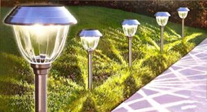 member’s mark 5-piece stainless steel led solar lights