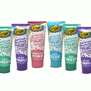 Crayola Bathtub Finger Paint Variety Pack for Kids, 8 Color-3 oz. Each Tubes Scented Colored Body Wash, Assorted Pastel Colors Blue, Green, Pink & Purple, 8 Count