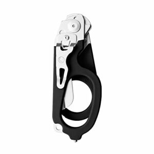 LEATHERMAN, Raptor Rescue Emergency Shears with Strap Cutter and Glass Breaker, Made in the USA, Black with Utility Holster