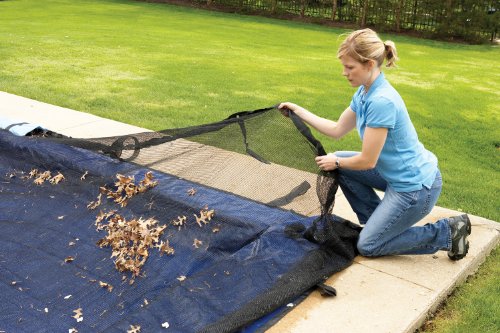 Blue Wave BWC564 20-ft x 40-ft Rectangular Leaf Net In Ground Pool Cover,Black