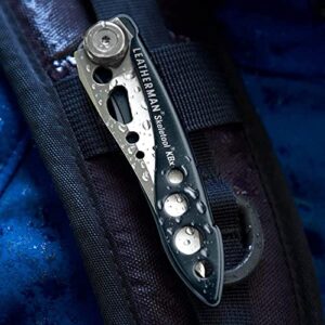 LEATHERMAN, Skeletool KBX Pocket Multitool with Knife and Bottle Opener, Columbia Blue