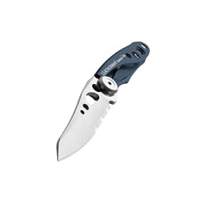 LEATHERMAN, Skeletool KBX Pocket Multitool with Knife and Bottle Opener, Columbia Blue