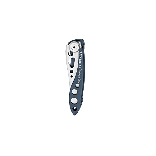 LEATHERMAN, Skeletool KBX Pocket Multitool with Knife and Bottle Opener, Columbia Blue