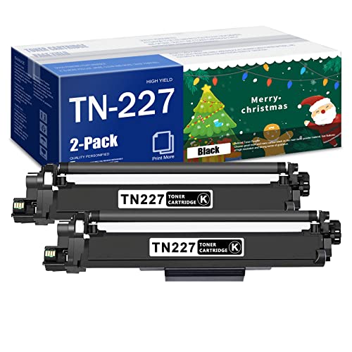 EAXIUCE TN223 TN227BK Black Toner Cartridge Compatible 2 Pack High Yield TN223BK TN-227 TN 227 Black Replacement for Brother MFC-L3770CDW L3710CW HL-3210CW 3230CDW DCP-L3510CDW Printer, TN227 Ink