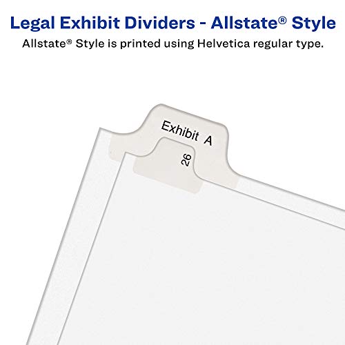 Avery Individual Letter I, Legal Exhibit Unpunched Dividers for Use with Any Binding System, 25 Side Tab Dividers Per Set, Helvetica Type, 3 Sets (21897)