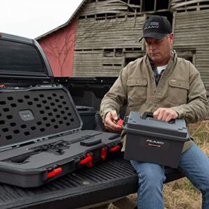 Plano Rustrictor Field Ammo Box .50 Caliber, Gray, All-Weather & Anti-Rust Ammo Storage Box, Large Plastic Ammunition Box with Lift Out Tray, Waterproof Ammo Can, Holds 6 Boxes of Ammunition