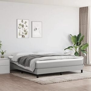 vidaXL Pocket Spring Bed Mattress Light Gray 72"x83.9"x7.9" California King Fabric