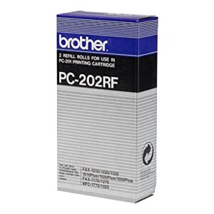 Brother Pc202rf Thermal Transfer Refill Roll, Black, 2/Pk - in Retail Packaging