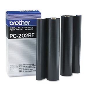 brother pc202rf thermal transfer refill roll, black, 2/pk – in retail packaging