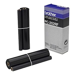 Brother Pc202rf Thermal Transfer Refill Roll, Black, 2/Pk - in Retail Packaging