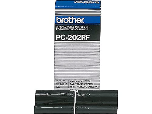 Brother Pc202rf Thermal Transfer Refill Roll, Black, 2/Pk - in Retail Packaging