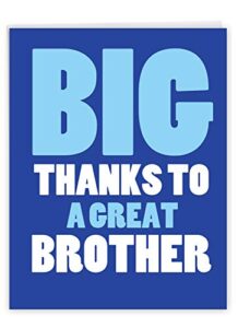 nobleworks, great brother – huge thank you card for brother (8.5 x 11 inch) – sibling appreciation notecard, sweet thanks stationery j3238bxg