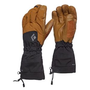 black diamond mens soloist cold weather ski gloves, dark curry, x-large