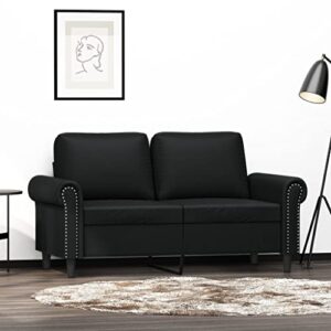 vidaxl 2-seater sofa black 47.2″ faux leather