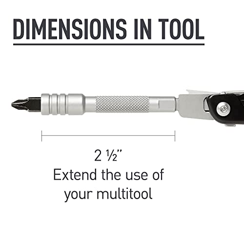 LEATHERMAN, Bit Driver Extender Add-on Accessory for Multitools, Built in the USA, Silver