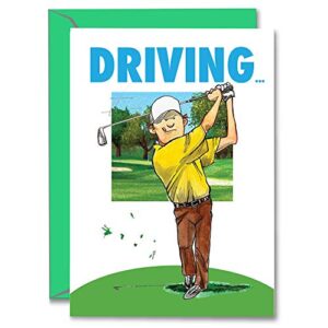 play strong golf birthday card 1-pack (5×7) power player illustrated sports birthday cards greeting cards- awesome for golfers, coaches and fans birthdays, gifts and parties!