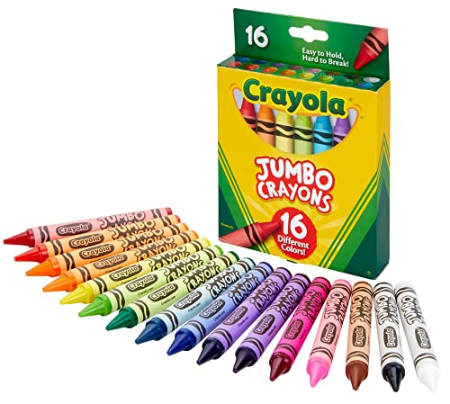 Crayola Jumbo Crayons, Assorted Colors, Great Toddler Crayons, 16 Count