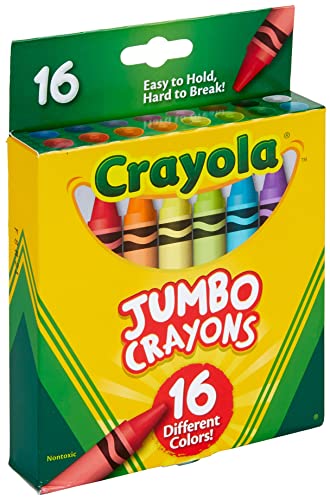 Crayola Jumbo Crayons, Assorted Colors, Great Toddler Crayons, 16 Count