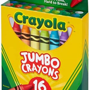 Crayola Jumbo Crayons, Assorted Colors, Great Toddler Crayons, 16 Count