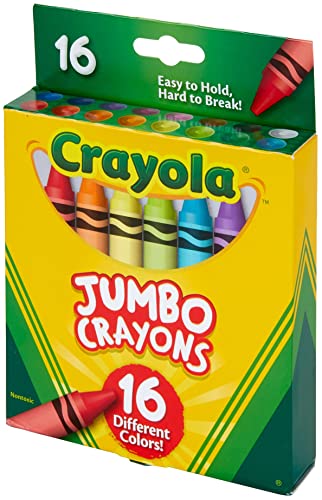 Crayola Jumbo Crayons, Assorted Colors, Great Toddler Crayons, 16 Count