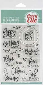 avery elle clear set, everyday circle tags