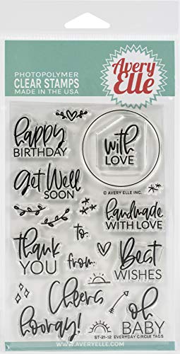 Avery Elle Clear Set, Everyday Circle Tags