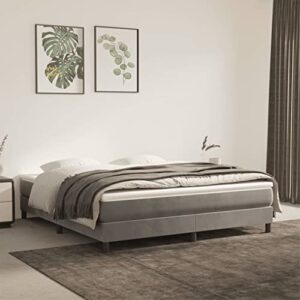 vidaxl pocket spring bed mattress light gray 72″x83.9″x7.9″ california king velvet