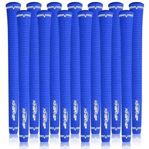 kingrasp golf grips, standard/mid size 5 colors for choice, rubber golf club grips golf grips kit (blue, midesize)