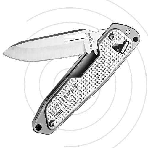 LEATHERMAN, FREE T2 Multitool and EDC Pocket Knife with Magnetic Locking and One Hand Accessible Tools, Made in the USA