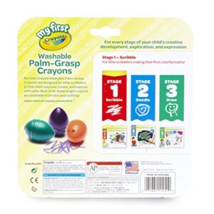 Crayola; My First Crayola; Palm-Grip Crayons; Art Tools; 6 Count; Designed for Toddlers