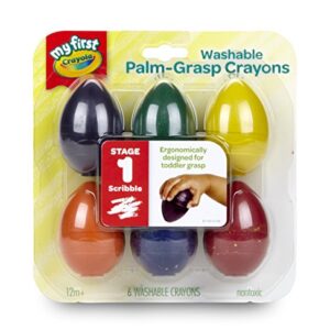 Crayola; My First Crayola; Palm-Grip Crayons; Art Tools; 6 Count; Designed for Toddlers