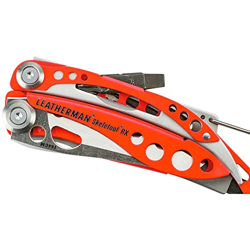 LEATHERMAN, Skeletool RX Multitool with Serrated Knife and Glass Breaker, Red