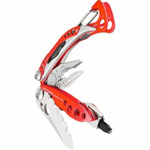 LEATHERMAN, Skeletool RX Multitool with Serrated Knife and Glass Breaker, Red