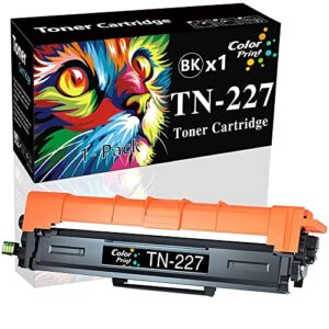 colorprint compatible tn227 black toner cartridge replacement for brother tn227bk tn-227 bk tn223 used for mfc l3750cdw l3770cdw hl-l3210cw hl-l3230cdw hl l3230cdn l3270cdw l3290cdw printer (1-pack)