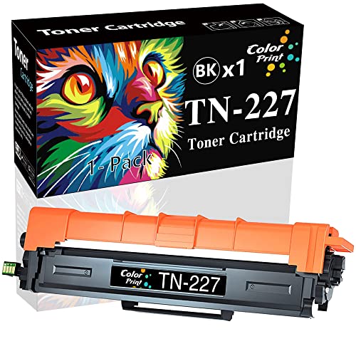 ColorPrint Compatible TN227 Black Toner Cartridge Replacement for Brother TN227BK TN-227 BK TN223 Used for MFC L3750CDW L3770CDW HL-L3210CW HL-L3230CDW HL L3230CDN L3270CDW L3290CDW Printer (1-Pack)