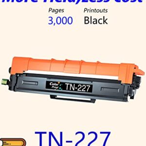 ColorPrint Compatible TN227 Black Toner Cartridge Replacement for Brother TN227BK TN-227 BK TN223 Used for MFC L3750CDW L3770CDW HL-L3210CW HL-L3230CDW HL L3230CDN L3270CDW L3290CDW Printer (1-Pack)