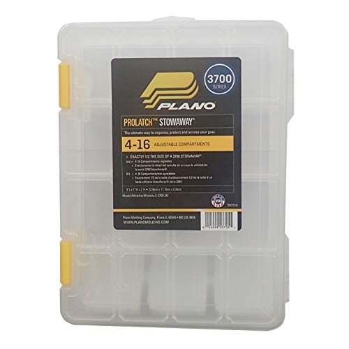 Plano 23705-00 Half-Size Stowaway with Adjustable Dividers, Clear, One Size, 2370500