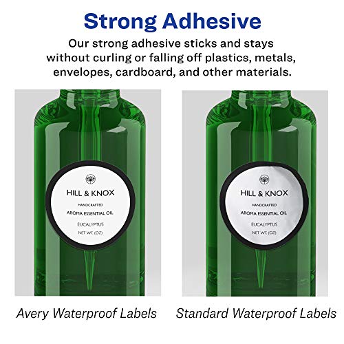 Avery Durable Waterproof Cigar Labels with Sure Feed, 1.5" x 7.75", 50 Oil and Tear-Resistant Waterproof Labels, Print-to-The-Edge, Laser/Pigment-Based Inkjet Printable Labels