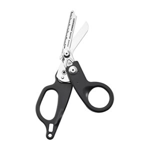 leatherman, raptor response emergency shears with ring cutter and oxygen tank wrench, made in the usa, gray