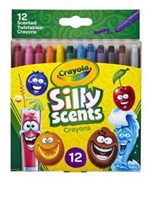 crayola silly scents twistables crayons, 12 count, coloring supplies, gift for kids