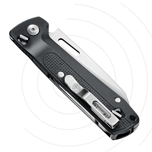 LEATHERMAN, FREE K2 EDC Knife and Multitool with Magnetic Locking, Aluminum Handles and Pocket Clip, Made in the USA, Gray (K2)