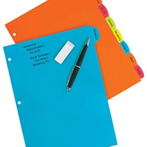 Avery Durable Plastic 8-Tab Write & Erase Big Tab Dividers for 3 Ring Binders, Pastel Brights (16271) & Big Tab Write & Erase Durable Plastic Dividers, 8 Multicolor Tabs, 1 Set (16130)