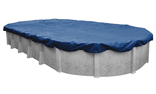 Pool Mate 472141-4-PM Commercial-Grade Rip-Shield Winter Oval Above-Ground Pool Cover, 21 x 41-ft, Dazzling Blue