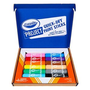 crayola project: quick dry paint sticks 12ct [amazon exclusive]