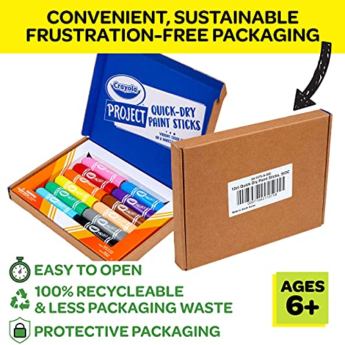 Crayola Project: Quick Dry Paint Sticks 12ct [Amazon Exclusive]