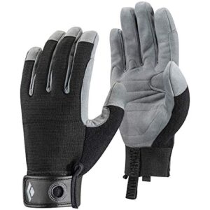 black diamond crag gloves, black, large