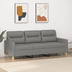 vidaxl 3-seater sofa dark gray 70.9″ fabric