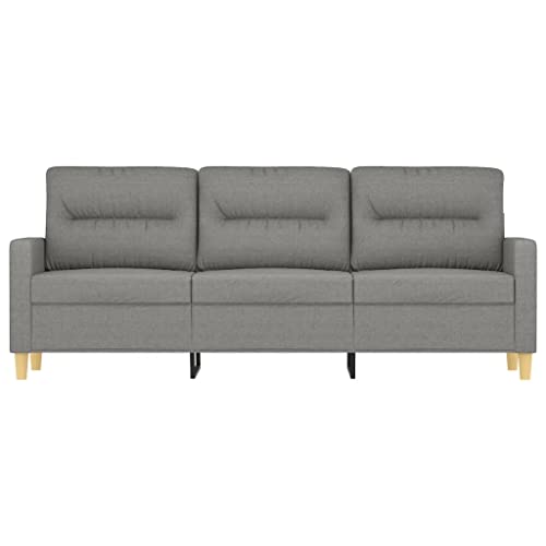 vidaXL 3-Seater Sofa Dark Gray 70.9" Fabric