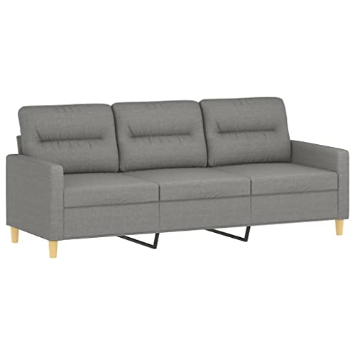 vidaXL 3-Seater Sofa Dark Gray 70.9" Fabric